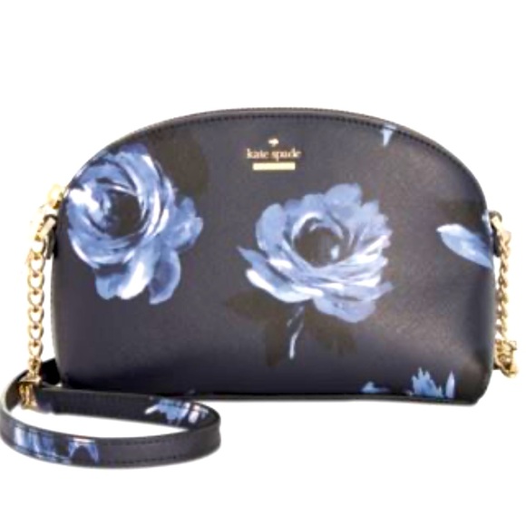 KATE SPADE ♠️ New York "Hilli" CAMERO STREET NIGHT ROSE CROSSBODY BAG 🌟EUC🌟 - Picture 1 of 17